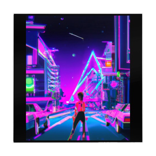 Vaporwave Car Synthwave Girl Mahjong Mats