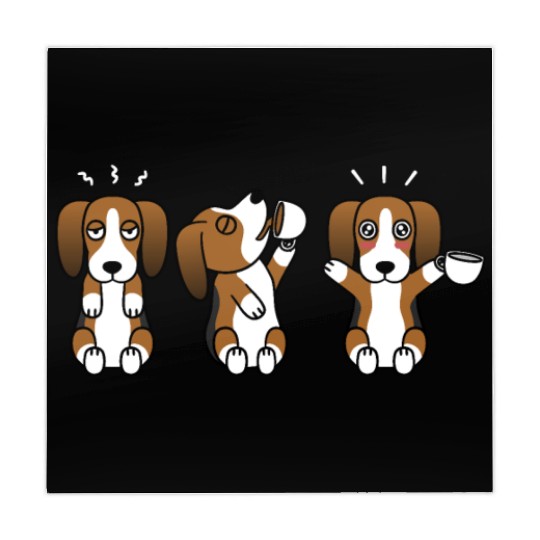 Basset Hound Coffee Lover Mahjong Mats