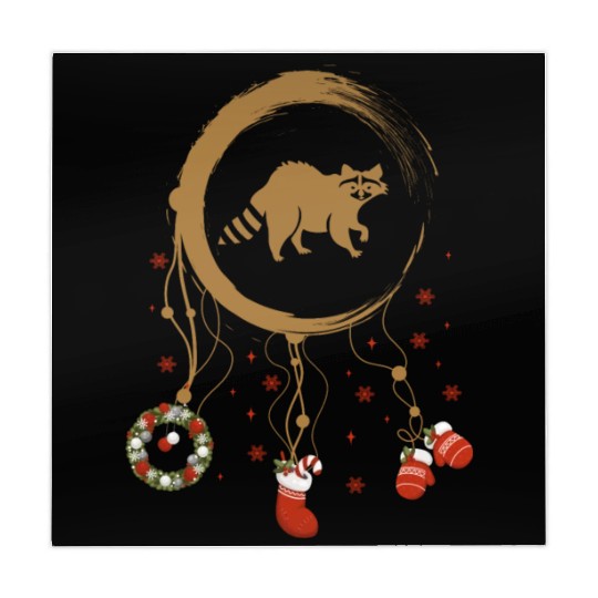 Winter dreamcatcher Christmas Raccoon Mahjong Mats
