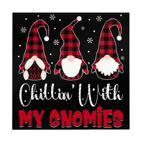 Friends Christmas Red buffalo plaid Chillin With Mahjong Mats