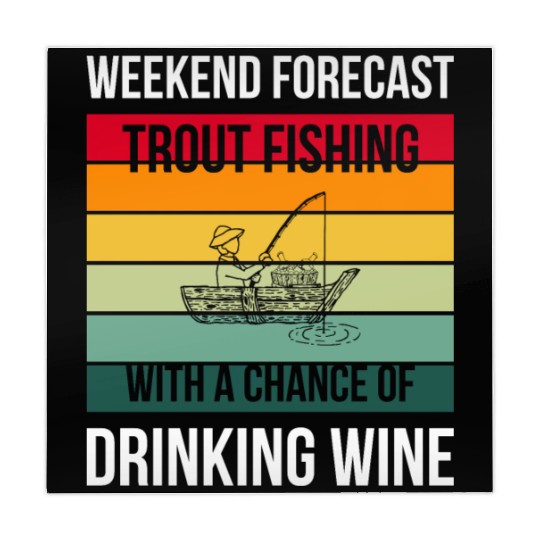 Trout Fishing with a chance of drinking wine Mahjong Mats