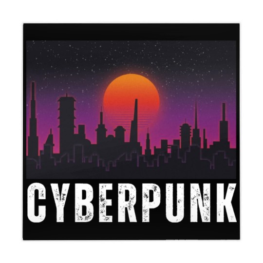 Cyberpunk City Skyline, Science Fiction / Sci-Fi. Mahjong Mats