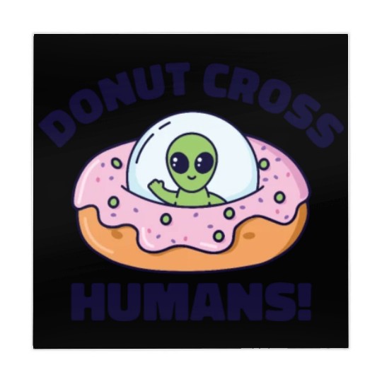 Space Area 51 Donut UFO Cute Alien Head Mahjong Mats
