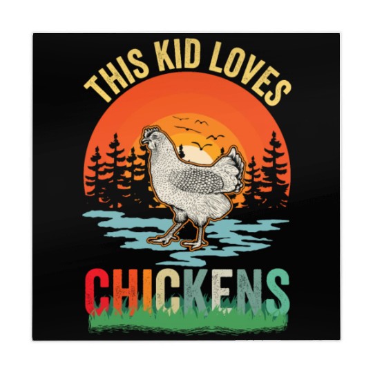 Retro Chicken Lover Farm Animal Kids Mahjong Mats