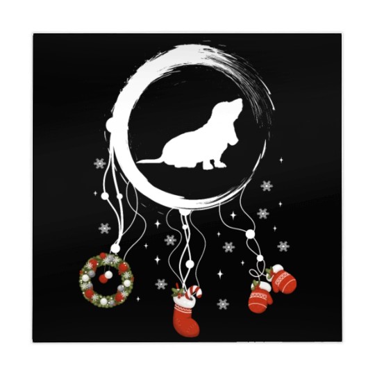dog dreamcatcher Christmas Basset Hound Mahjong Mats