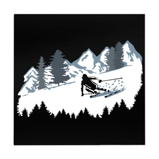 Skier and Mountains, Skiing Mahjong Mats