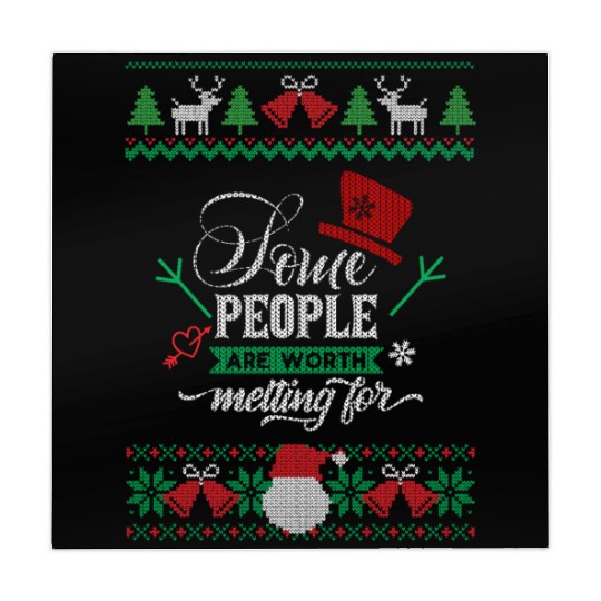 funny snowman Christmas ugly sweater Mahjong Mats