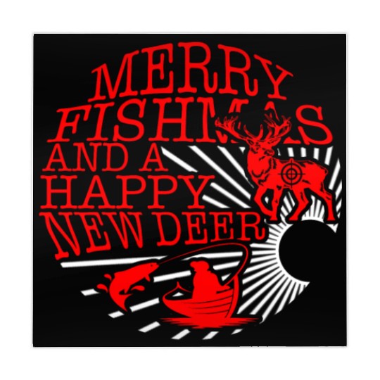 Christmas Mahjong Mats, Merry Fishmas And Happy New Deer