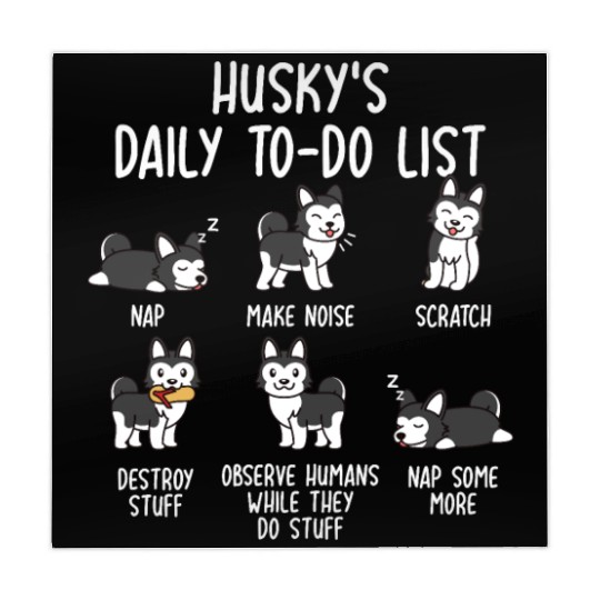 Husky Daily To Do List Mahjong Mats
