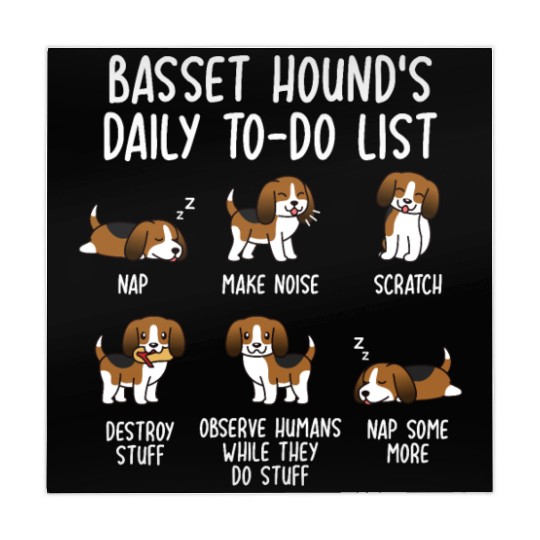 Basset Hound Daily To Do List Mahjong Mats