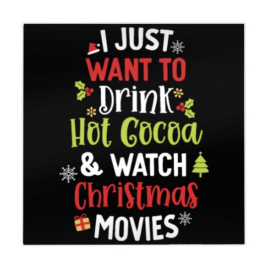 Drink Hot Cocoa And Watch Christmas Movies Cute Mahjong Mats