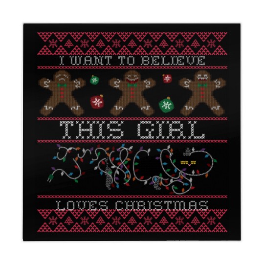 i want to believe this girl loves christmas Saint Mahjong Mats