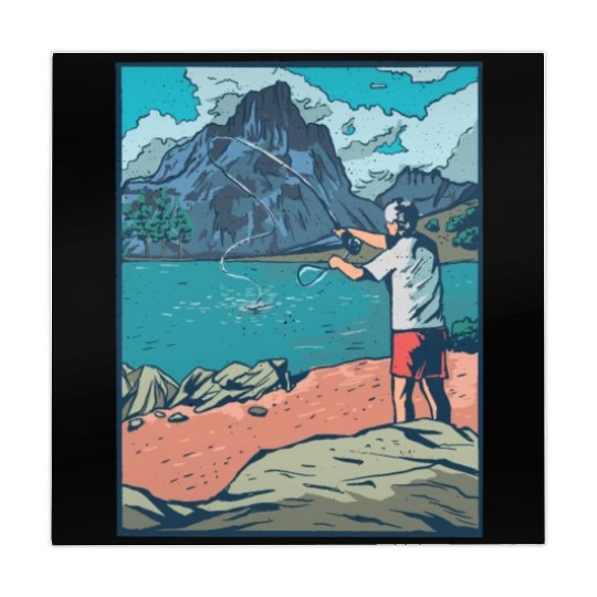 Fishing in the wild nature Fishing in the wild nat Mahjong Mats