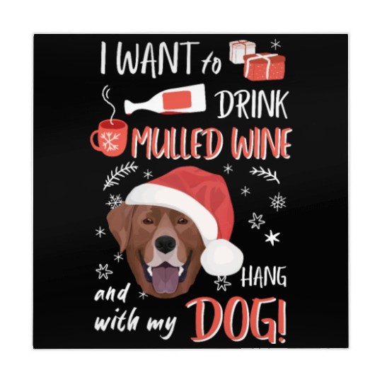 Labrador Mulled Wine Christmas Mahjong Mats