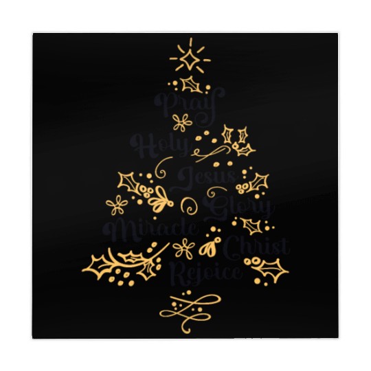 Christian Christmas Tree Family Holiday Church Mahjong Mats