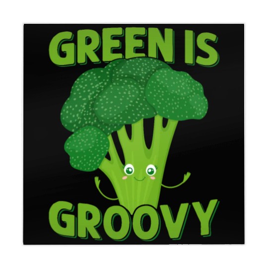 Green Is Groovy Broccoli Vegetable Mahjong Mats