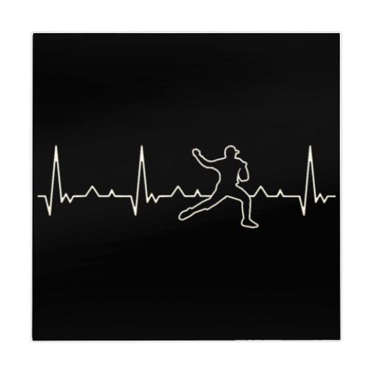 Baseball Pitcher Player. Heart. Love. EKG. Pulse. Mahjong Mats