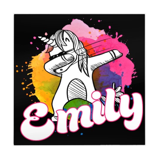 EMILY - Beautiful name with dabbing unicorn Mahjong Mats