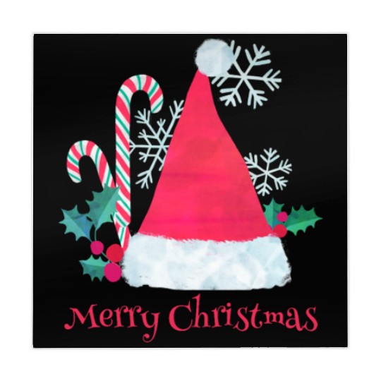 Santa Hat and Candy Canes for Christmas Mahjong Mats