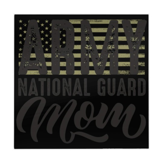Army National Guard Mom with US flag military styl Mahjong Mats