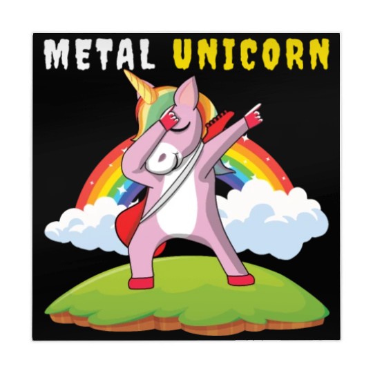 Dabbing Unicorn Rainbow Metal Music Heavy Rock Mahjong Mats