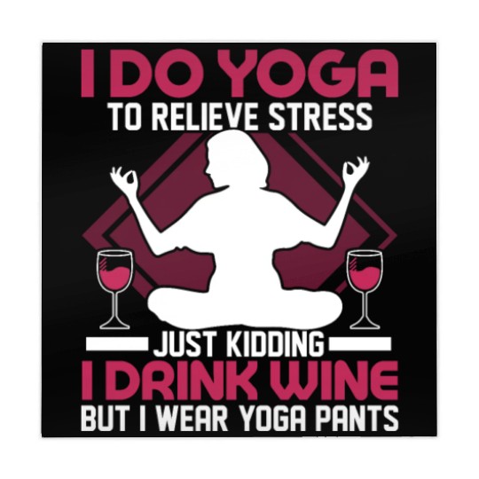 Discover I Do Yoga To Relieve Stress Woman Pose Mahjong Mats
