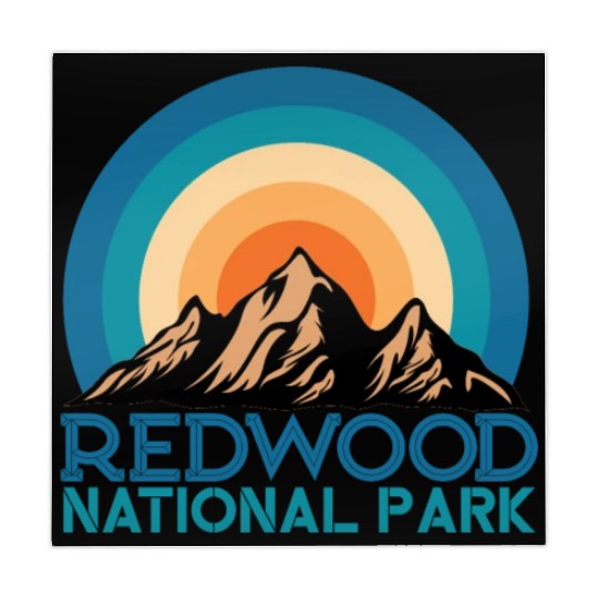 Cool Vintage Retro Redwood National Park Mountain Mahjong Mats