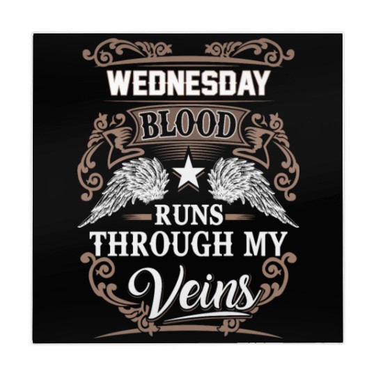 Wednesday Name Mahjong Mats - Wednesday Blood Runs Thro