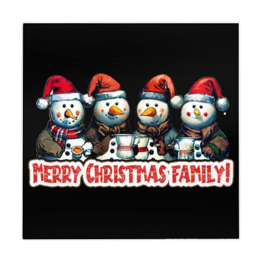 Snowmen in christmas coral, image for end of year, Mahjong Mats