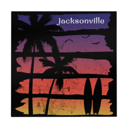 Cool Jacksonville Florida Surfing Fan Beach Palm Mahjong Mats