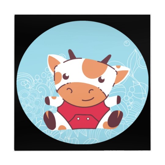 kawaii baby cow for farmers and farm animal lovers Mahjong Mats