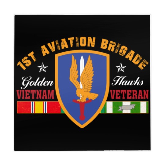 1st Aviation Brigade Vietnam Veteran Golden Hawks Mahjong Mats
