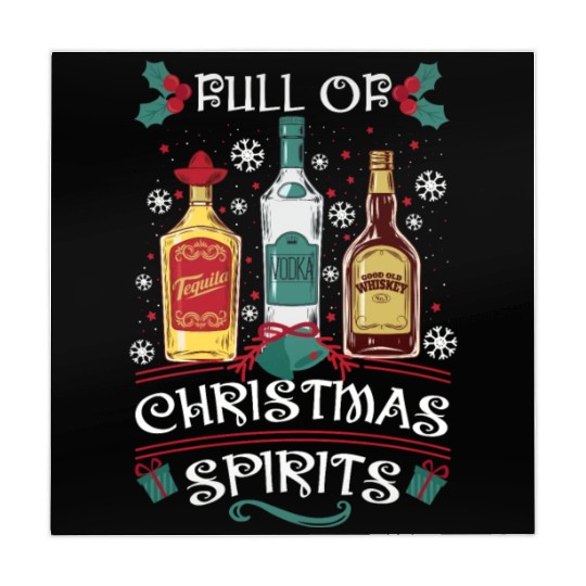 Christmas Tequila Vodka Whisky Lover Mahjong Mats