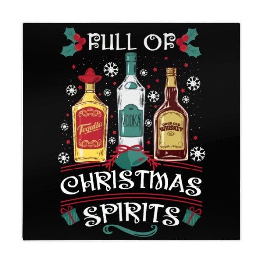 Christmas Tequila Vodka Whisky Lover Mahjong Mats