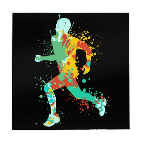 Splash running jogging man Mahjong Mats