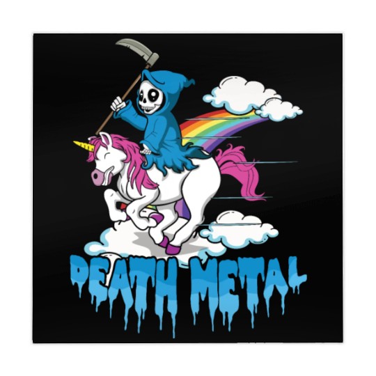 Grim Unicorn Rainbow Metal Music Lover Guitarist Mahjong Mats