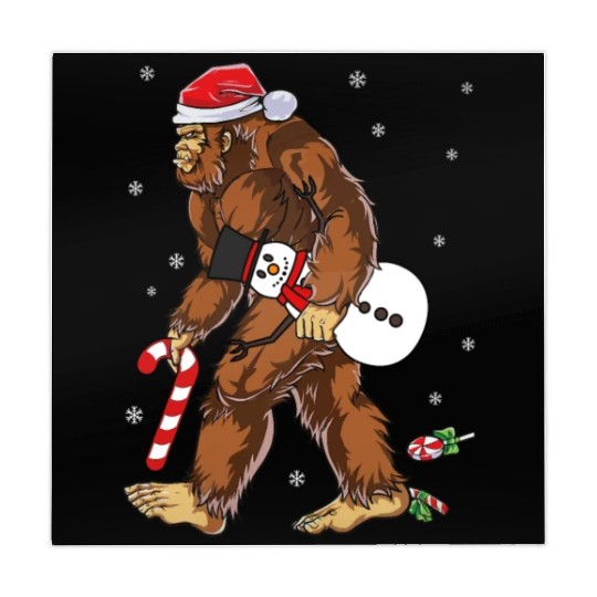 Bigfoot Christmas Funny Winter Boys Men Sasquatch Mahjong Mats