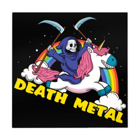 Skeleton Unicorn Rainbow Metal Music Lover Mahjong Mats