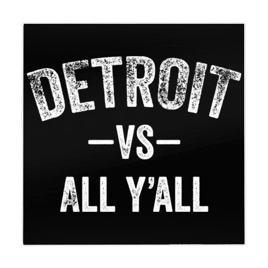Detroit Vs All Y'All Funny Michigan Sports Mahjong Mats