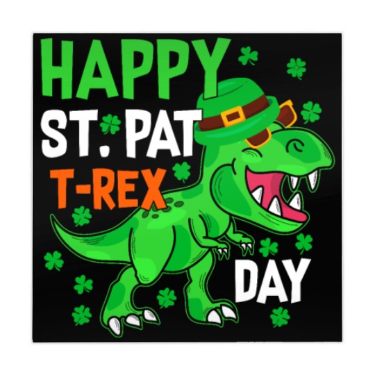 Happy St Pat T-Rex Saint Patrick's Day Dinosaur Bo Mahjong Mats