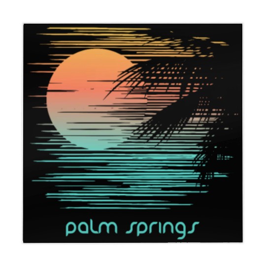 Artistic Palm Springs California Palm Tree Mahjong Mats