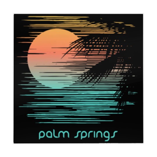 Artistic Palm Springs California Palm Tree Mahjong Mats