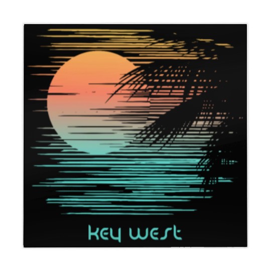 Artistic Key West Florida Palm Tree Vacation Mahjong Mats