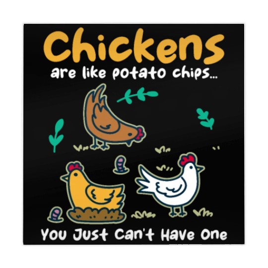 Chickens Are Like Potato Chips Funny Chicken Mahjong Mats