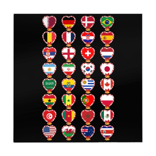 Flags Of The Countries Of The World Candy Cane Mahjong Mats