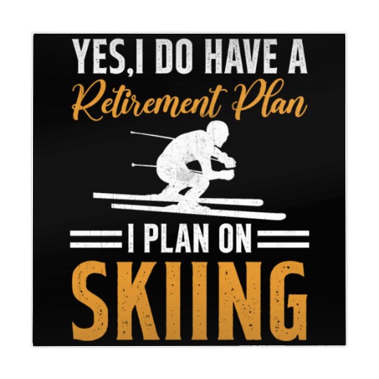 Ski Winter Skiing - My Retirement Plan is Skiing Mahjong Mats