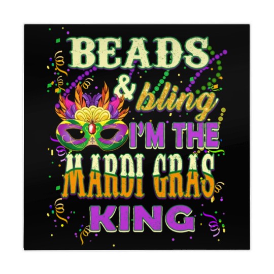 Beads and Bling I'm The Mardi Gras King Mahjong Mats