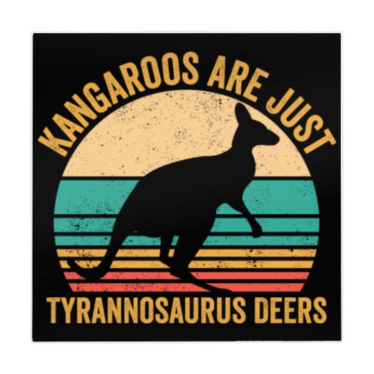 Funny Kangaroo Are Just Tyrannosaurus Deers Retro Mahjong Mats