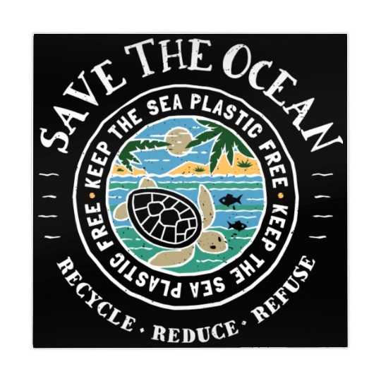 Save The Ocean Keep The Sea Plastic Free Turtle Mahjong Mats