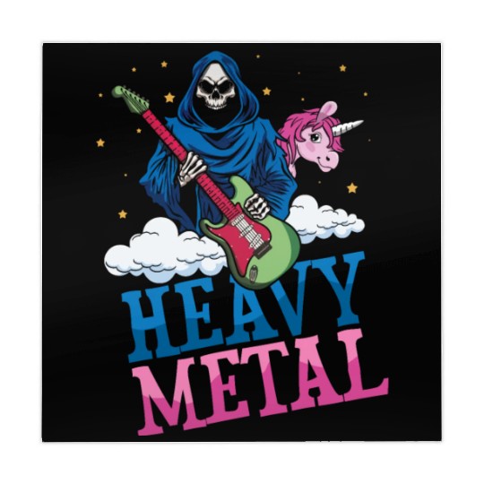 Grim Bone Unicorn Rainbow Metal Music Heavy Rock Mahjong Mats